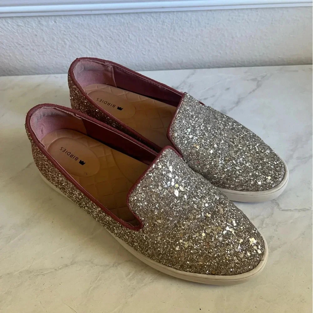 BIRDIES The Swift Slip On Glitter Sneakers